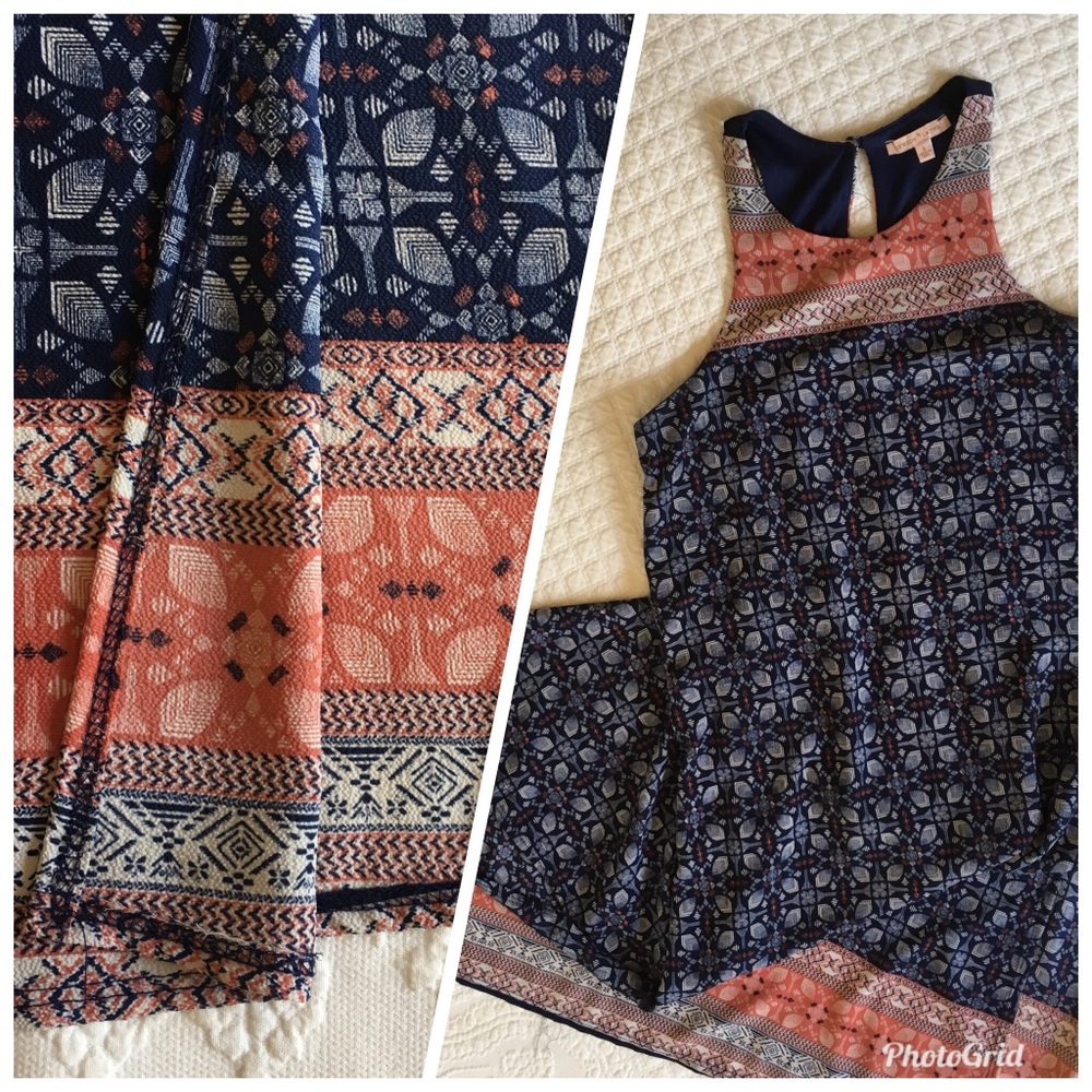 Maxi Dress small Gibson Latimar flowy side slits